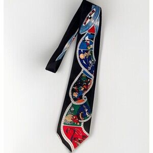 looney tunes necktie Movie Reel Print Bugs Bunny Road Runner Yosemite Sam